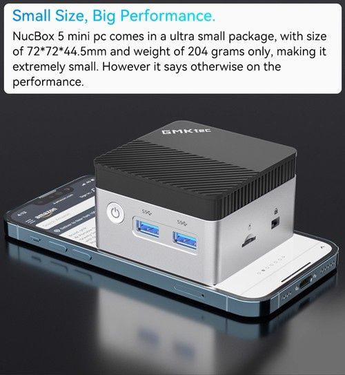 GMKTEC NucBox KB5 Intel N5105 Intel UHD Graphics 8 ГБ ОЗУ 128 ГБ