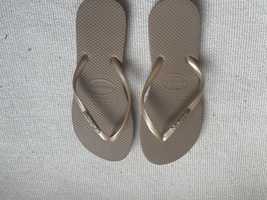 Havaianas klapki 39/40 zlote