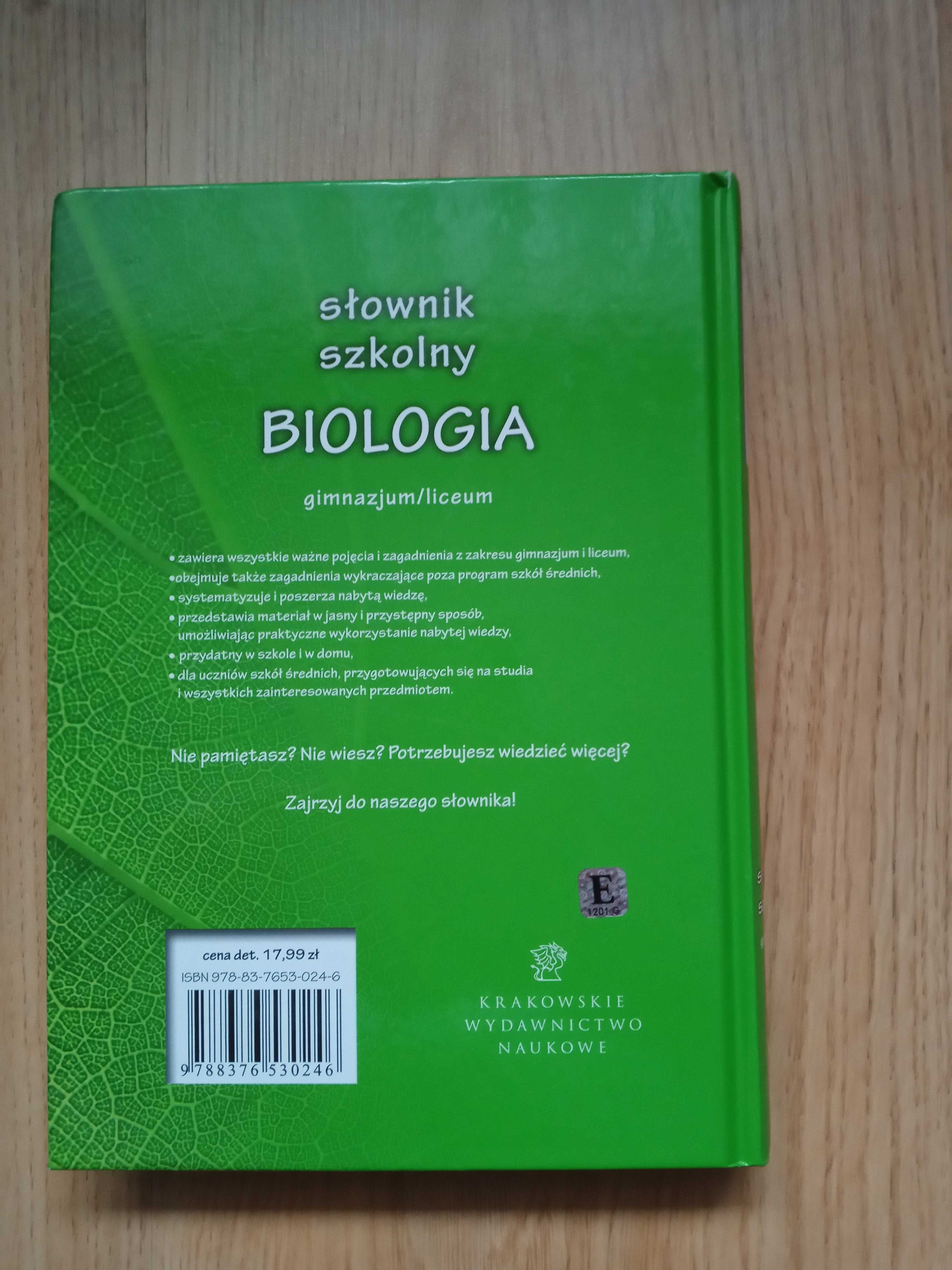 BIOLOGIA słownik szkolny