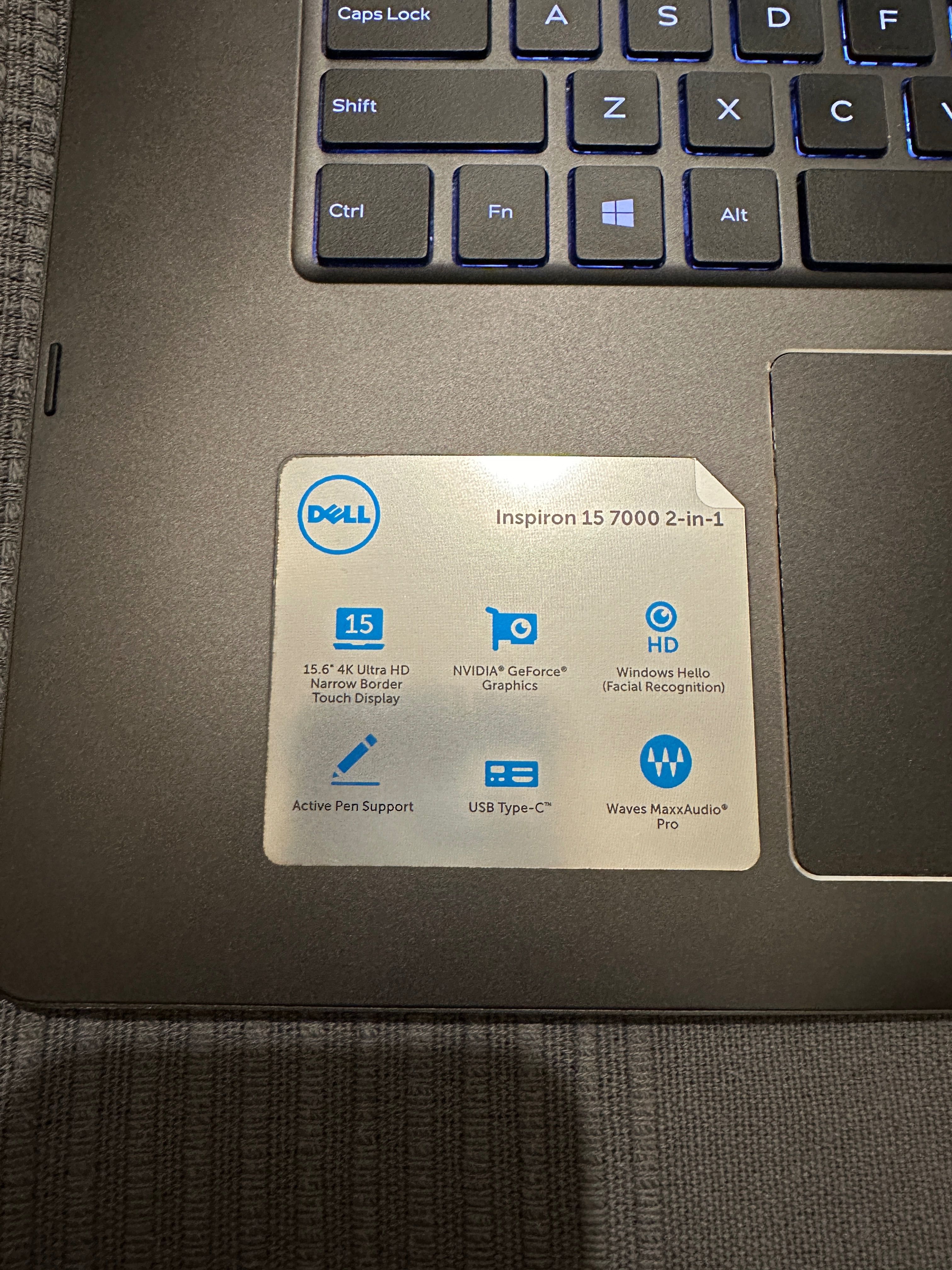 Dell Inspiron 7573 2in1 Laptop 15,6" dotykowy 4k 16GB RAM 512 SSD