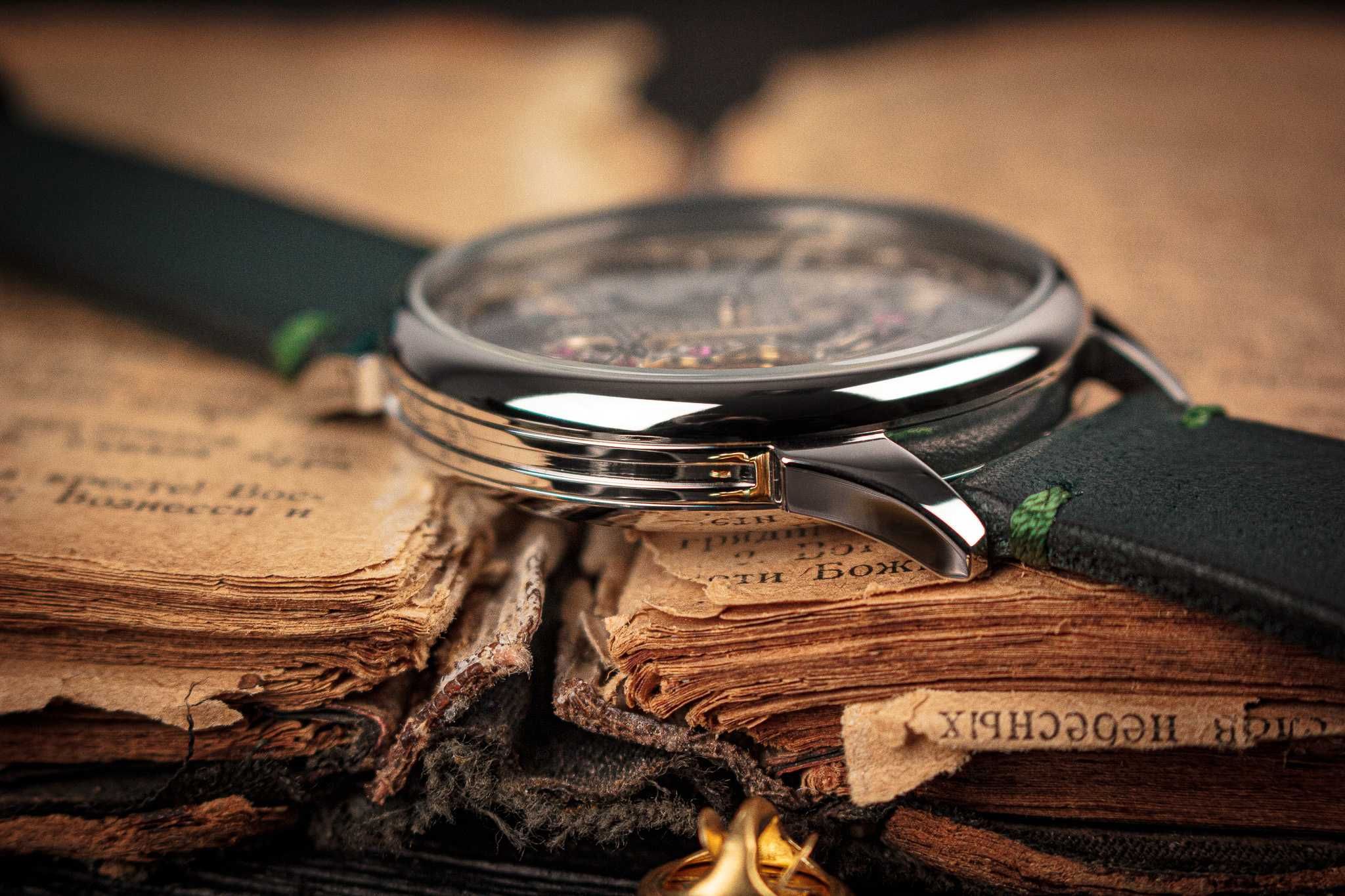 Масонские часы скелетон ручной работы - Лучший подарок!