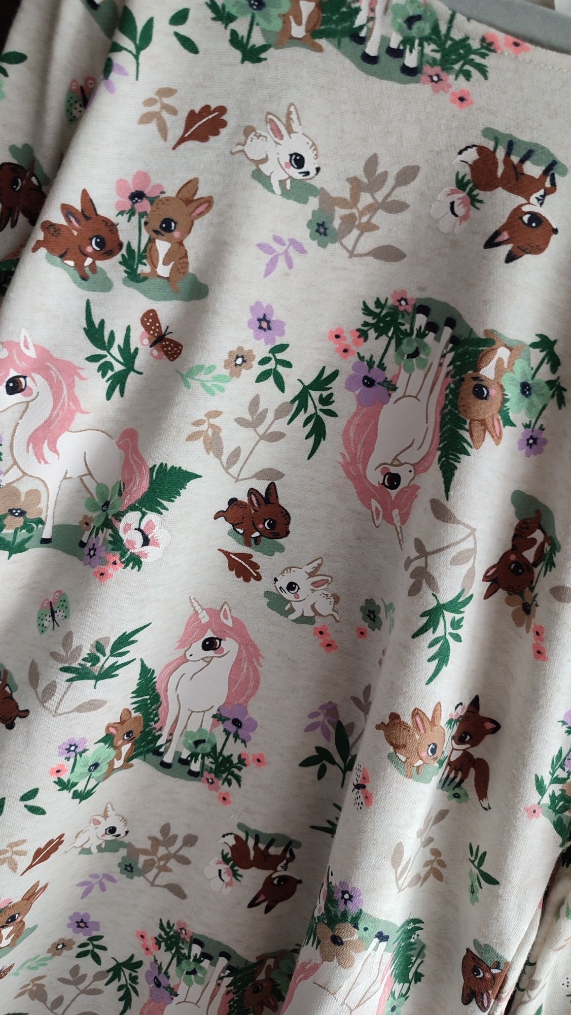 Sukienka tunika H&M 122/128 jednorożec leśne zwierzęta