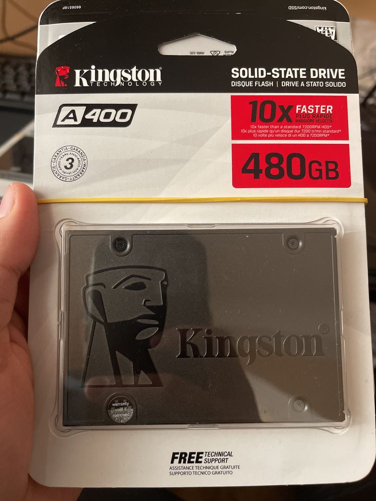 Новый SSD Kingston A400, 480 gb , 36 мес. гарантии TLC ссд диск SATA