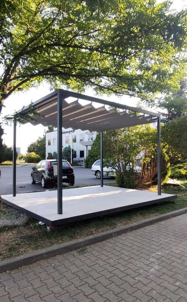 Pergola na DOWOLNY wymiar  Ekstrudowane aluminium System rynnowy