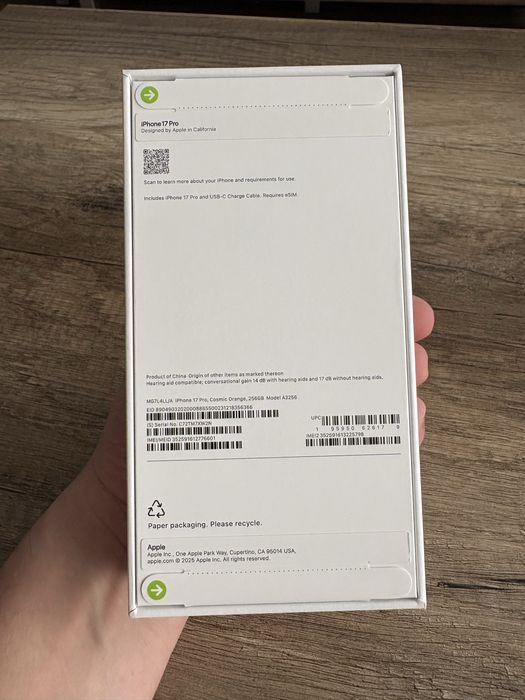 Айфон IPhone 17 Pro 256 Cosmic Orange Neverlock, НОВЫЙ!