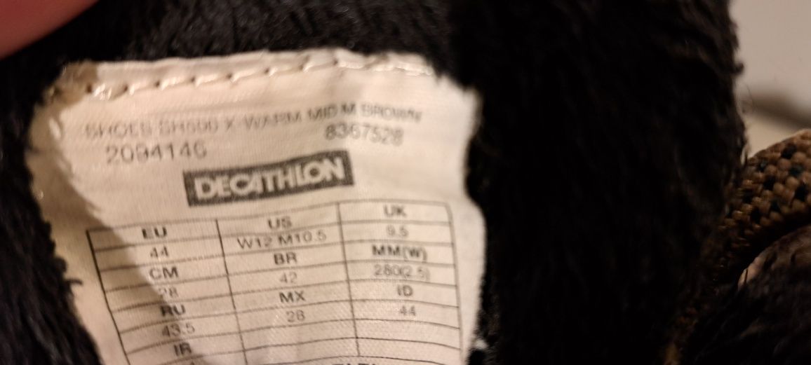 Ciepłe buty zimowe Quechua r. 44 Waterproof