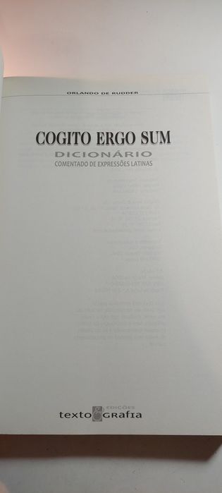 Cogito Ergo Sum, Dicionário Comentado de Expressões Latinas (2008)
