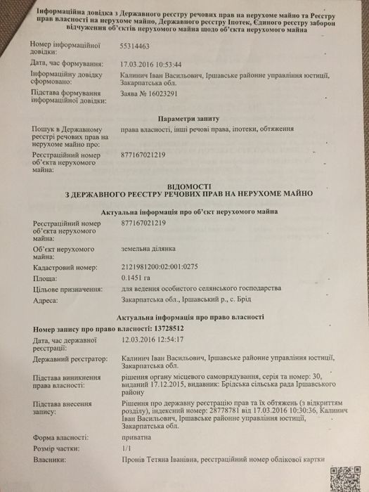 Продам земельну ділянку площею 15 соток