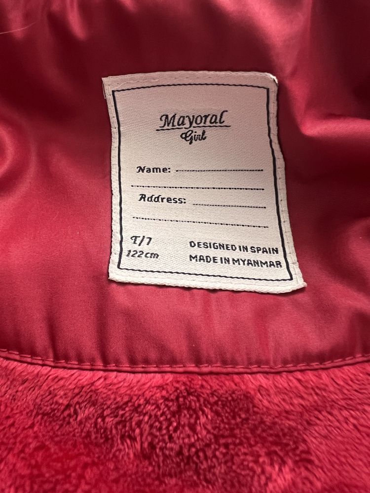 Подовжена куртка Mayoral, 122 розмір
