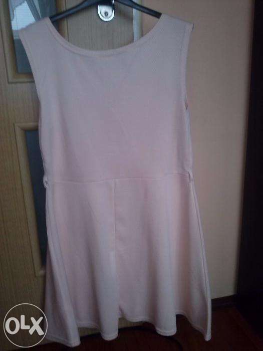 Rozkloszowana sukienka, raz założona M, L, XL różowa pudrowa