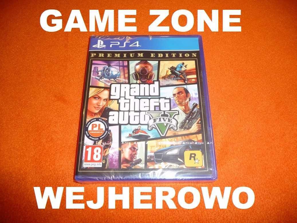 GTA 5 Premium Edition PS4 + Slim + Pro + PS5 = Wejherowo PŁYTA PL