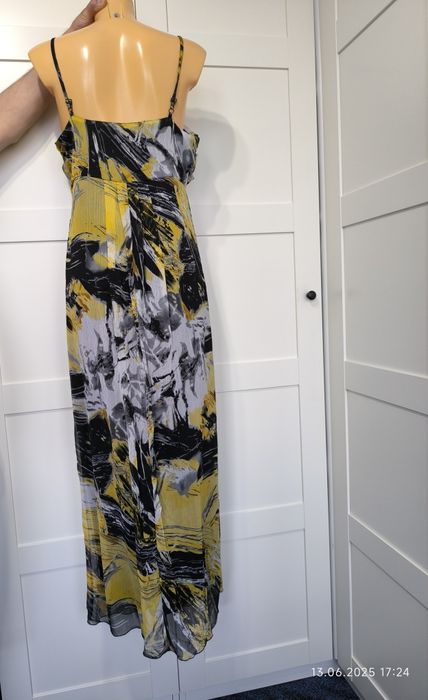 Sukienka 12 L 40 na ramiączkach długa maxi elegancka wizytowa codzienn