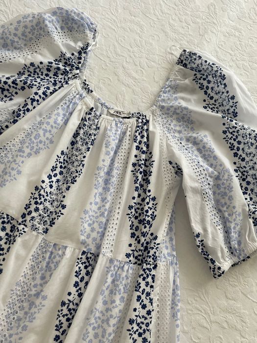 Vestido manga curta Zara
