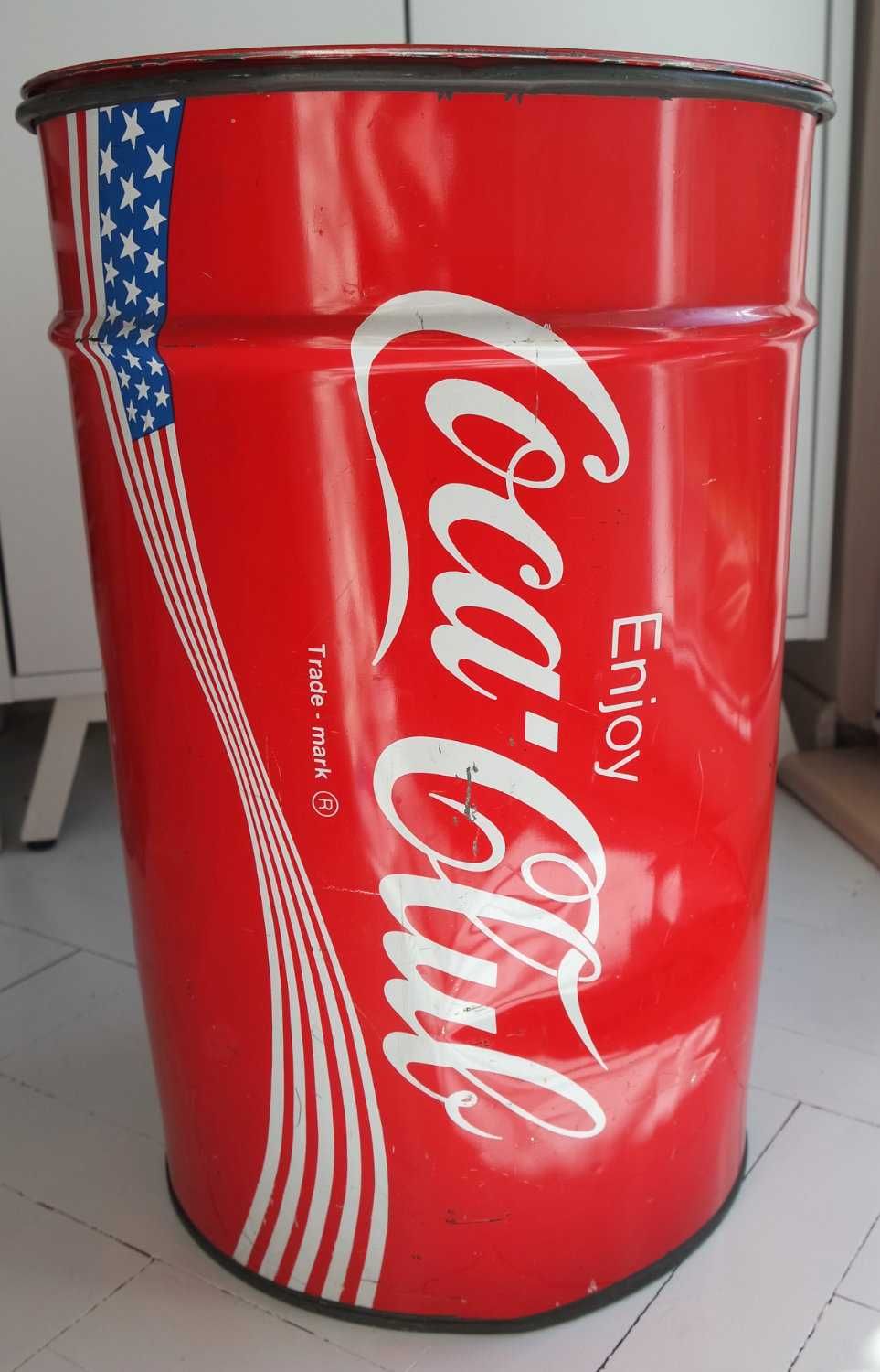 Puszka duża beczka Coca Cola kolekcjonerska stolik ozdoba