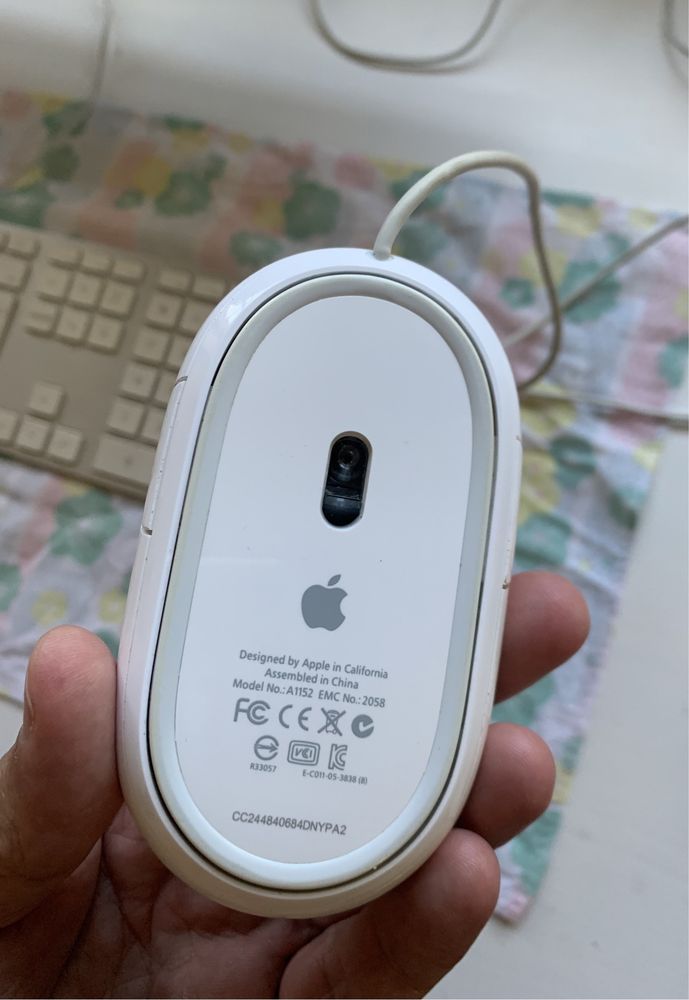 Rato Apple genuíno c/ fio Mighty Mouse 100% funcional