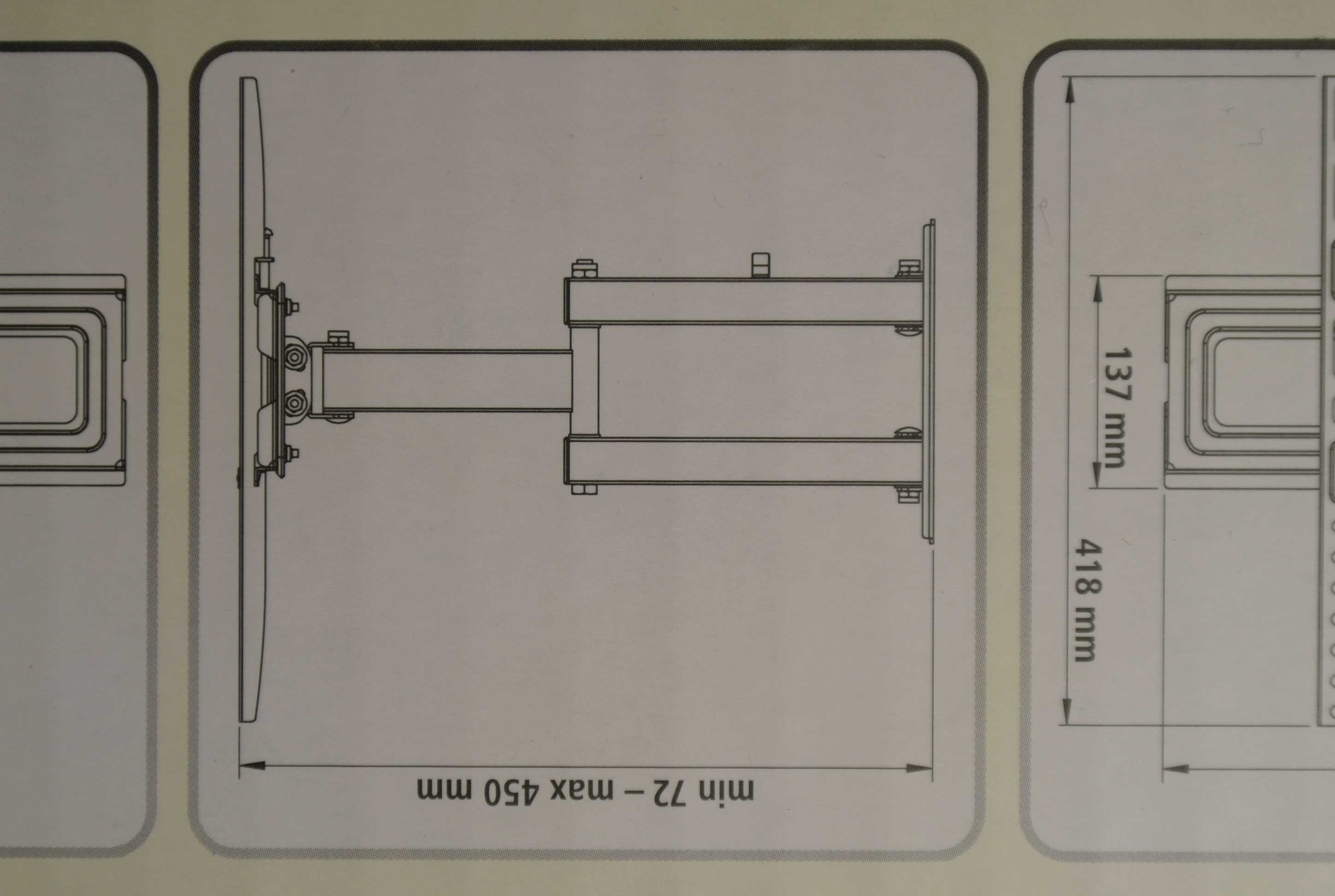 Uchwyt ścienny do telewizora LED LCD 37" 50" 55" 60" 65" 75" wieszak