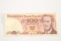 Stary banknot 100 złotych Waryński 1988 antyk