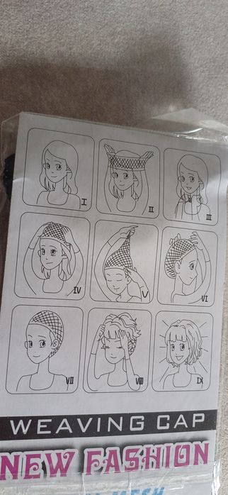 Czarny siatkowy czepek na włosy pod perukę