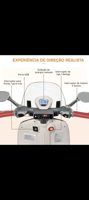 Vespa elétrica para crianças