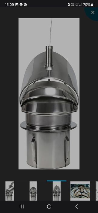 Nasada kominowa dragon strażak fi 200 na komin ceramiczny rotowent