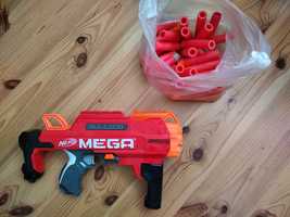 NERF n-strike Wyrzutnia MEGA Bulldog E2657 jak nowa + 32 naboje