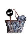 Nowa torebka shopper z kosmetyczką panterka leopard