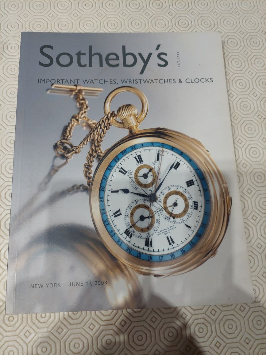 Catálogo relógios sotheby ano 2003