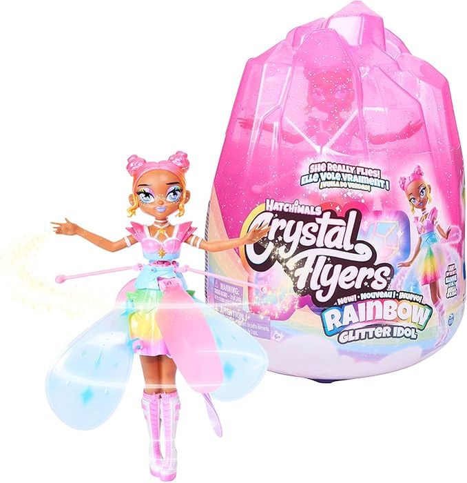 Crystal Flyers Rainbow Glitter latająca lalka wróżka, od 6 lat