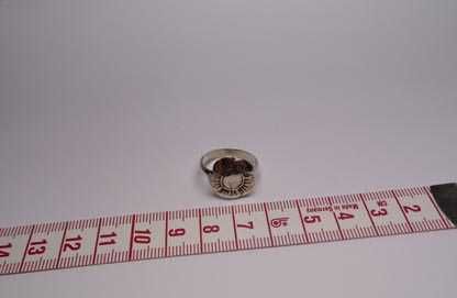 Srebrny pierścionek kwiat VINTAGE  R.13.
