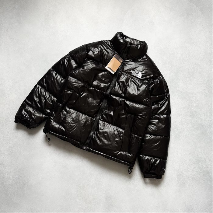 Пуховик The North Face Куртка Блестящий Пуховик Лаковый ТНФ TNF