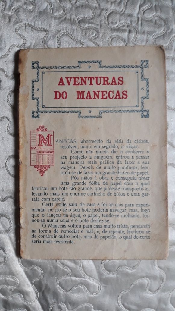 Livro " Aventura do Manecas "