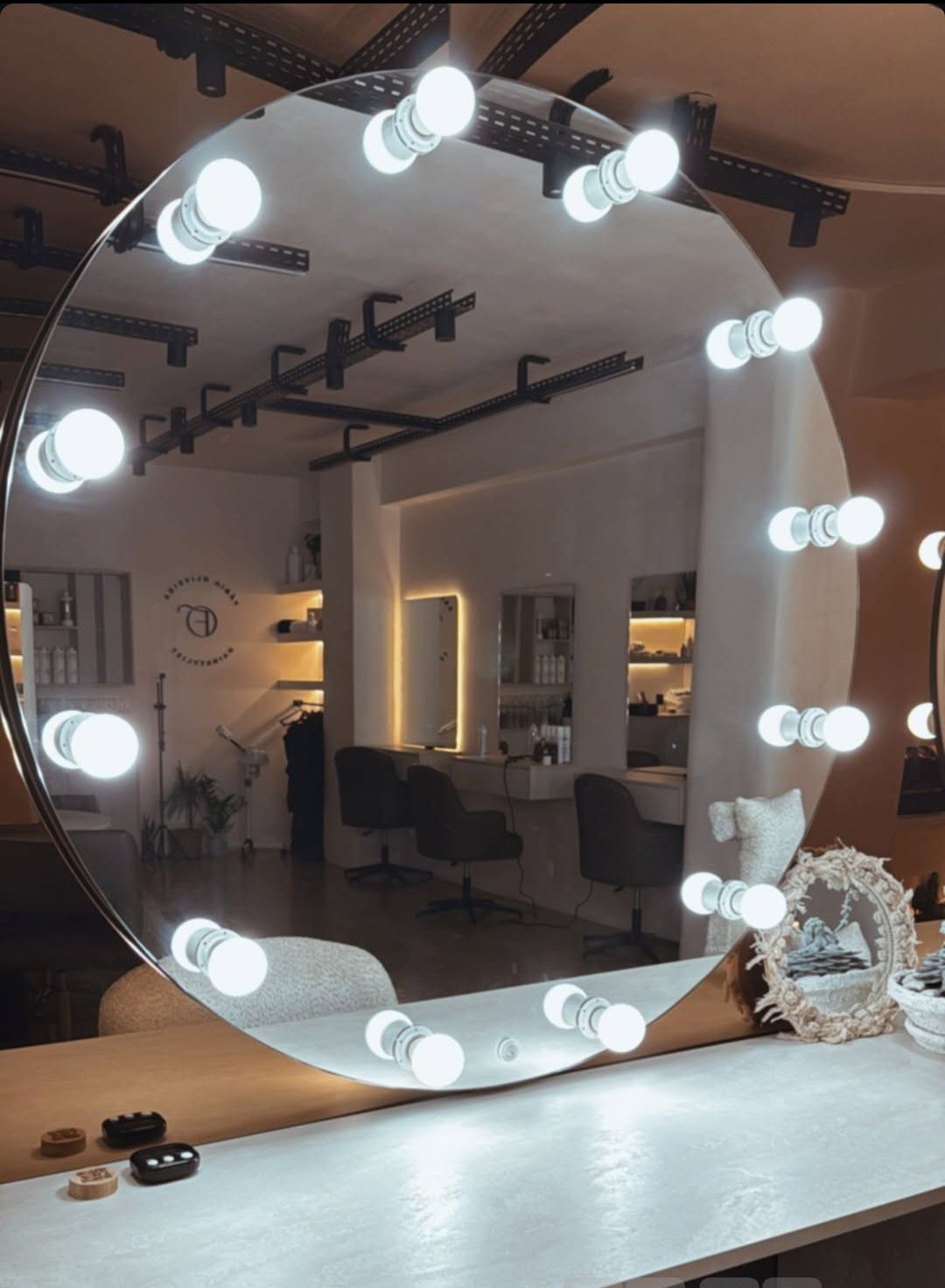Espelhos redondos iluminados led
