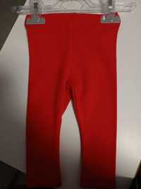 czerwone legginsy dla dziecka nowe z metką rozmiar 62