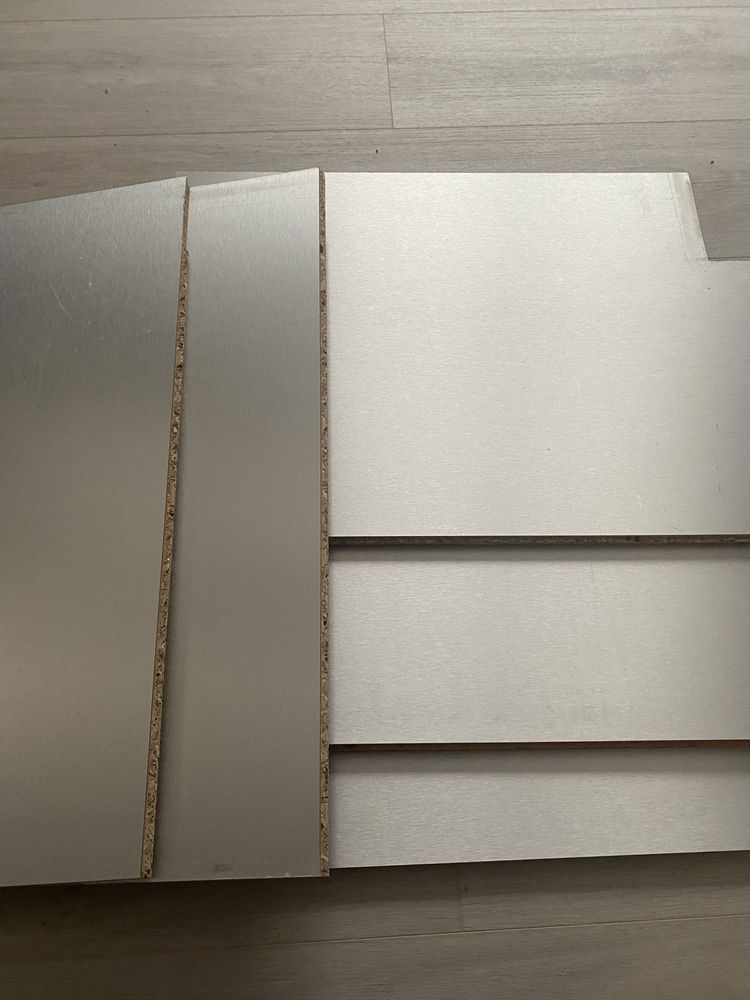 IKEA panel ścienny 8 szt srebrny szary 58x38 alumi