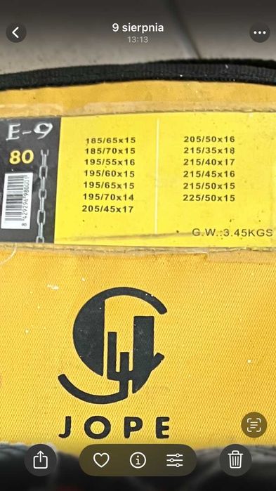 Łańcuchy śniegowe JOPE