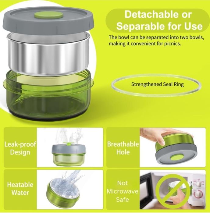 Zestaw lunchboxów Lille Home że sztućcami