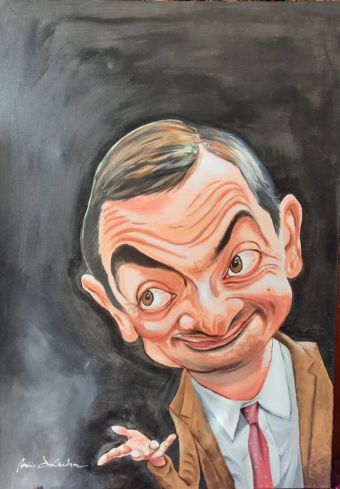 Tela MrBean tecnica mista