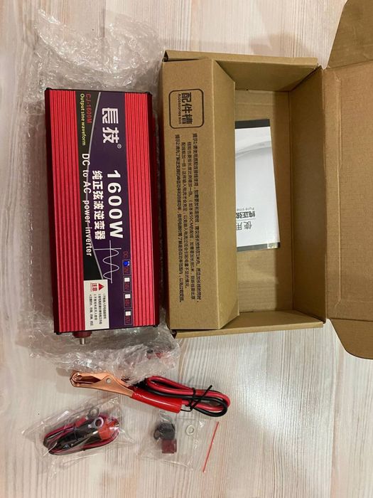 Инвертор 1600w чистый синус 12v 220w / інвертор чистий синус