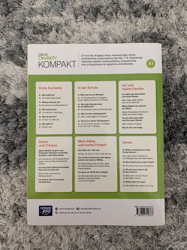 Podręcznik do języka niemieckiego, 7 klasa, poziom A1