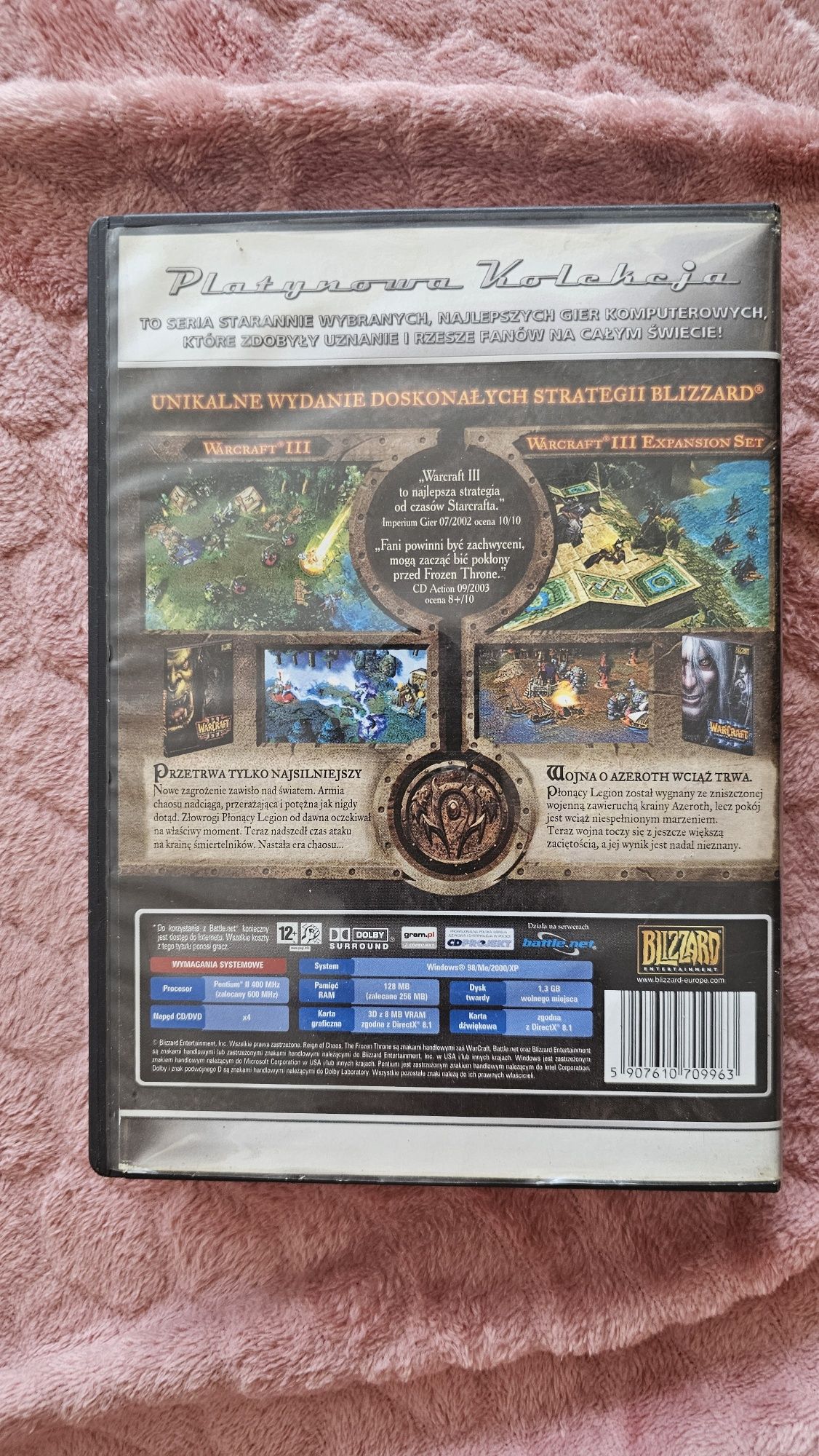 Warcraft III + warcraft III expansion set zawiera dodatek the groźne t