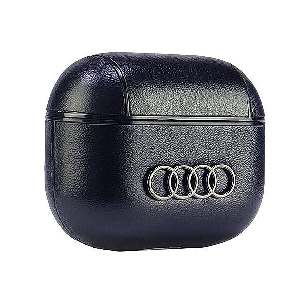 Etui Audi Leather Big Logo na AirPods 3 - czarne