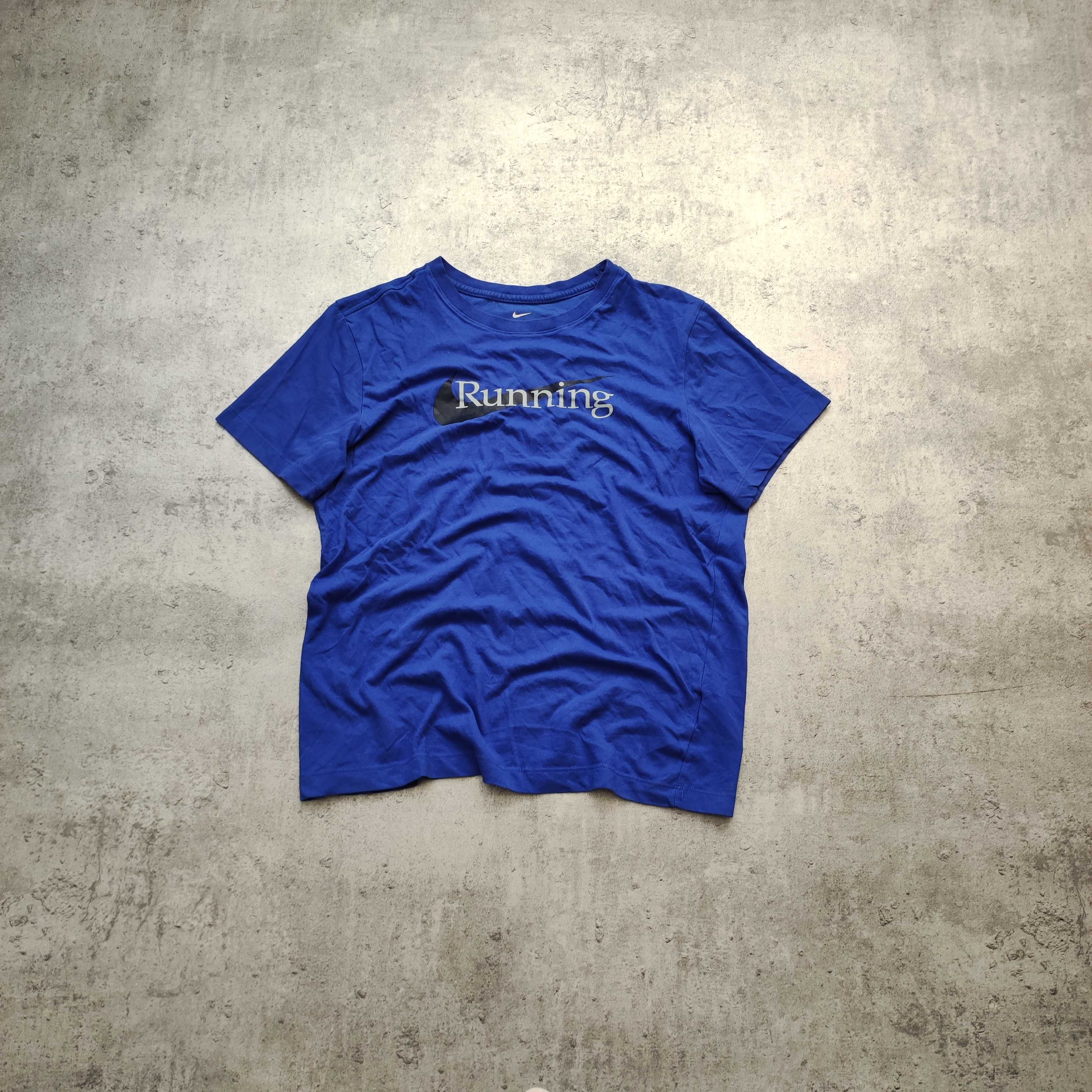 MĘSKA Koszulka Bawełna PREMIUM Granatowa Nike Dri-Fit Running Active
