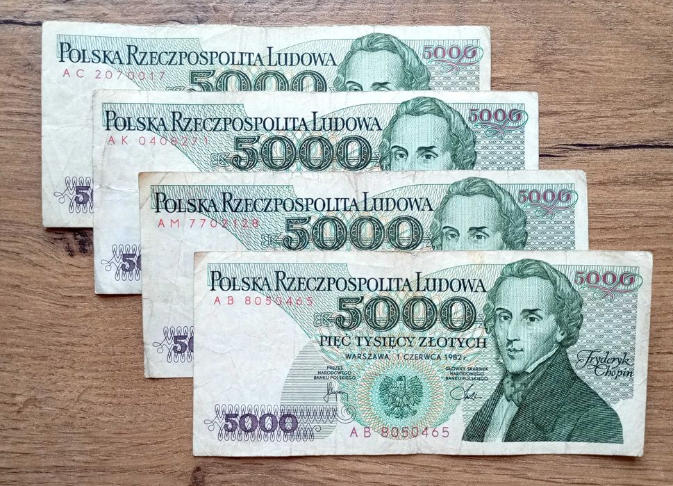 5000 zł 1982   - AB/AC/AM/AK -