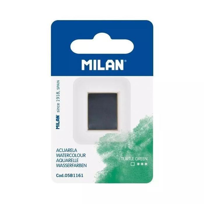 Farba akwarelowa w kostce żółw zielonkawy MILAN. Milan