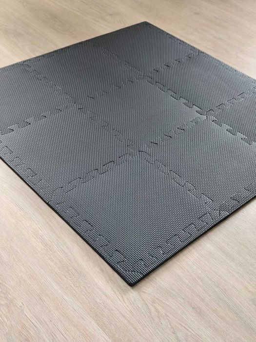 Czarna Mata Piankowa 1cm Puzzle do ćwiczeń ochronna sprzęt siłownia