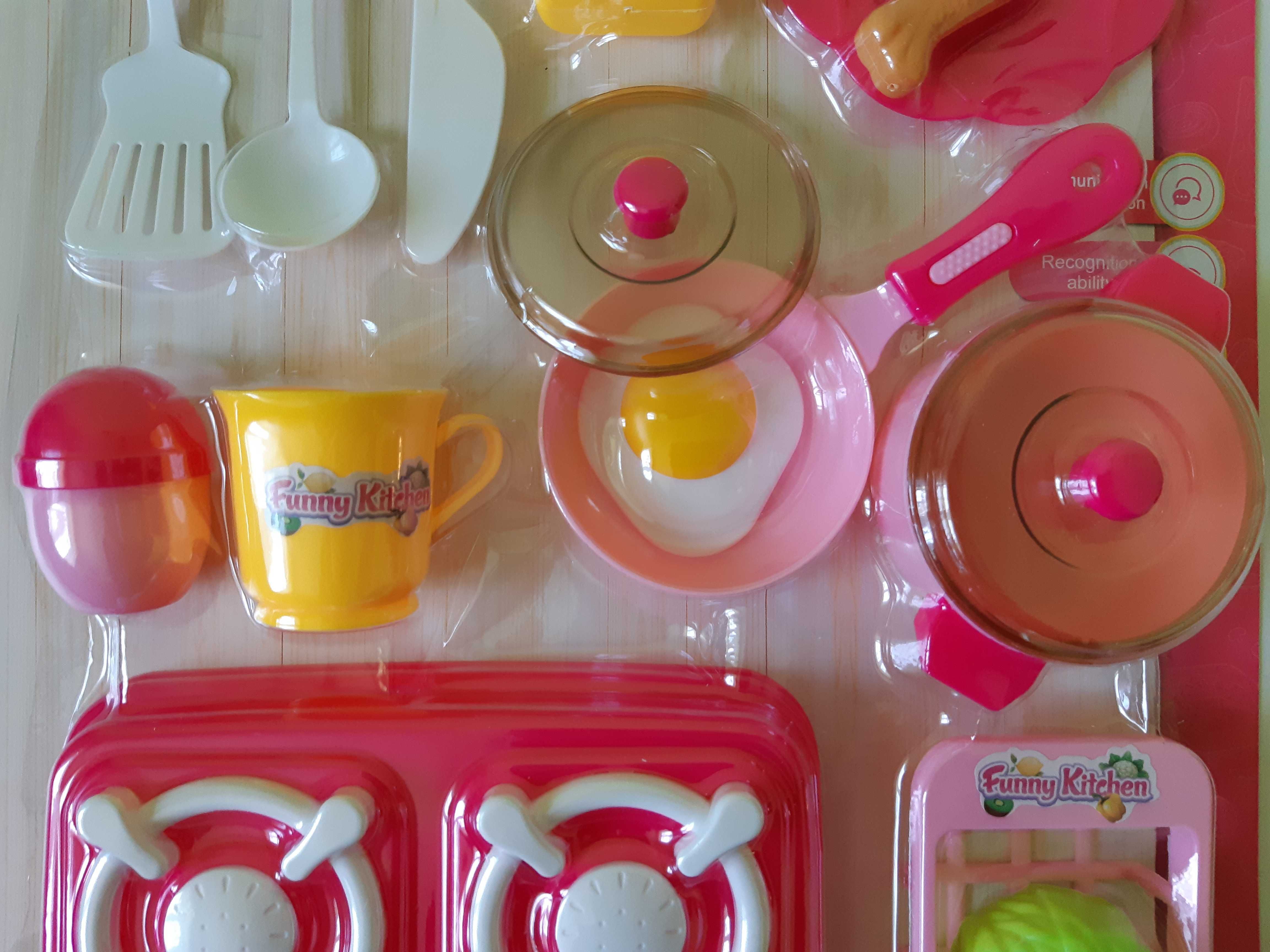 Zestaw Kuchenny Zabawkowy Dla Dzieci Kuchenka Akcesoria Naczynia