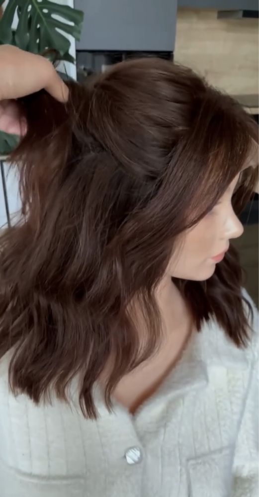 nowa naturalna peruka lace front 100% ludzki wlos