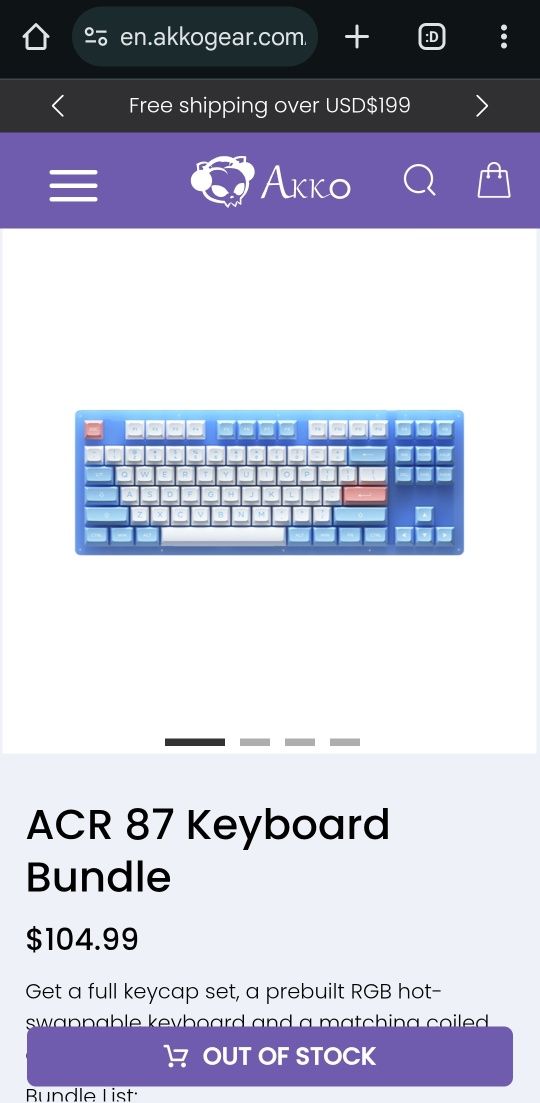 Ігрова Клавіатура Akko acr87 jelly switch Ексклюзив