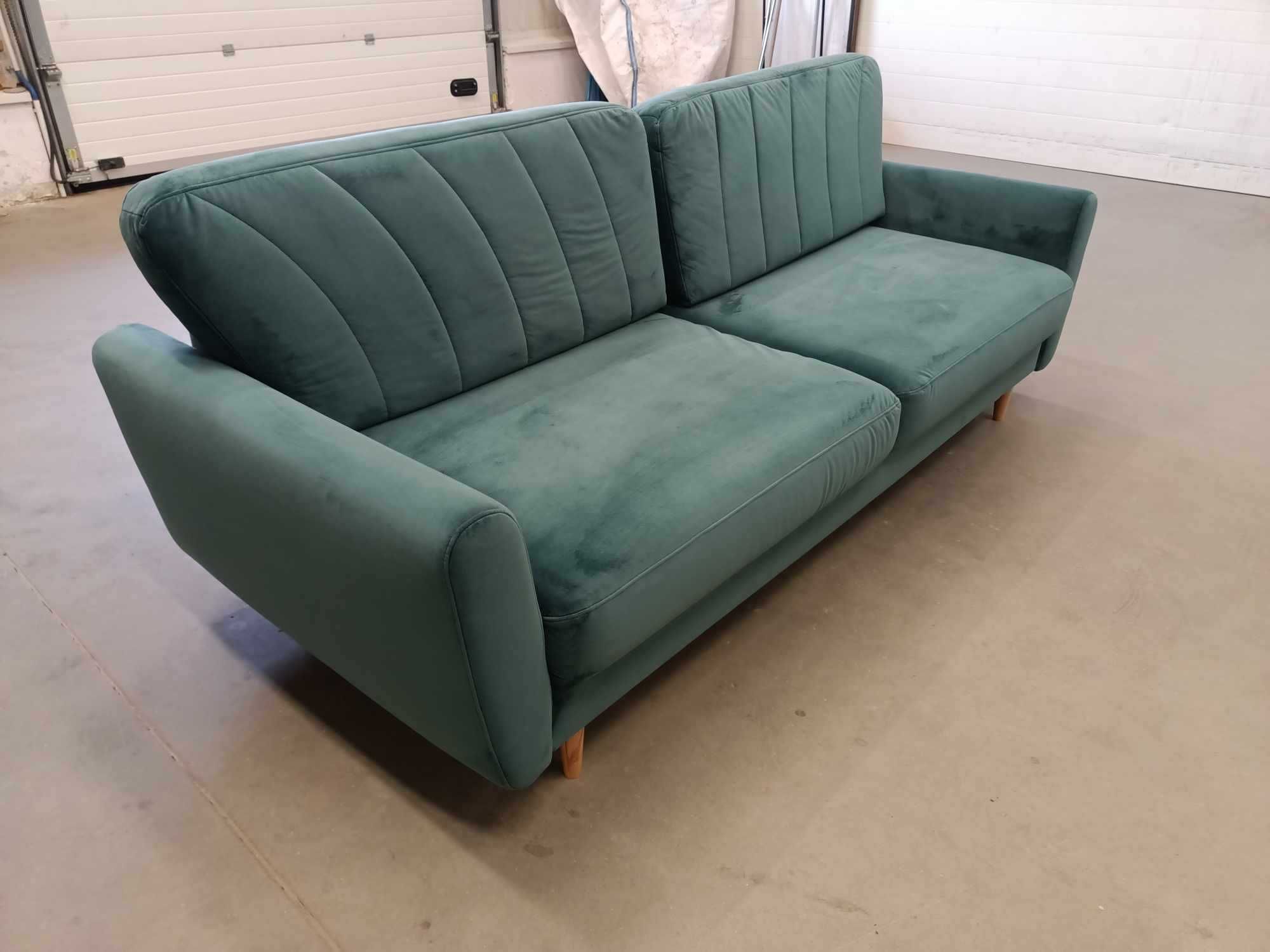 SOFA ARNO || poekzpozycyjna || morski welur || OUTLET || POŁOWA CENY!