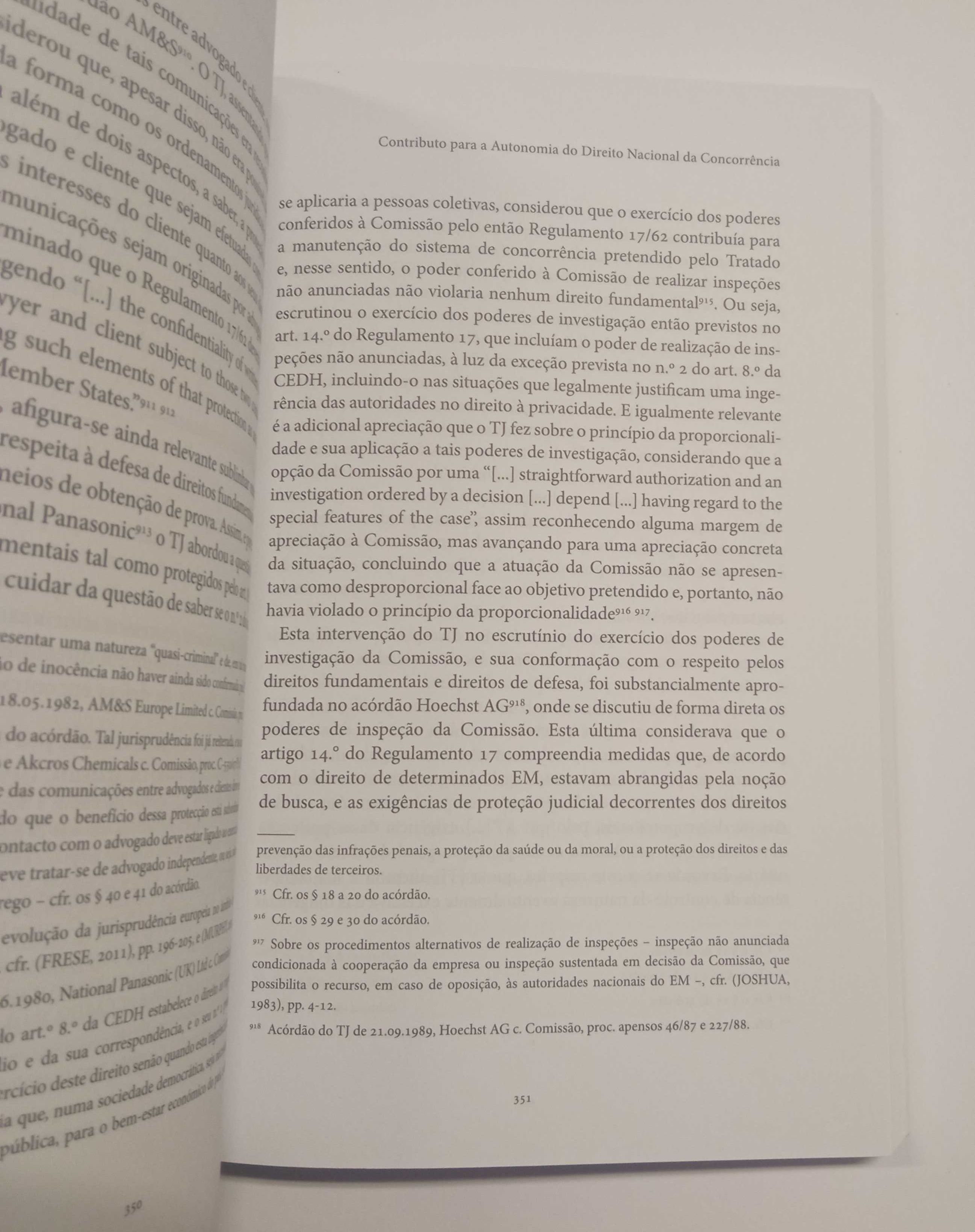 Contributo para a autonomia do direito nacional da concorrência